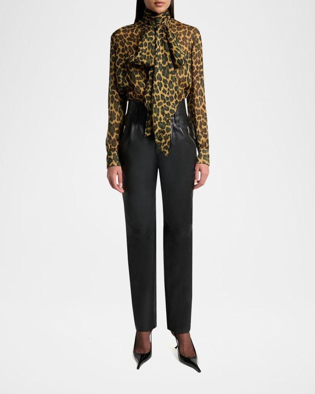 Saint Laurent Green Blouses