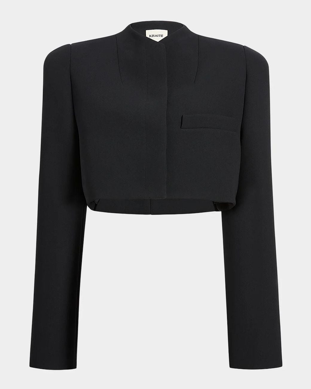 Khaite Black Samo Crop Single-Breasted Jacket