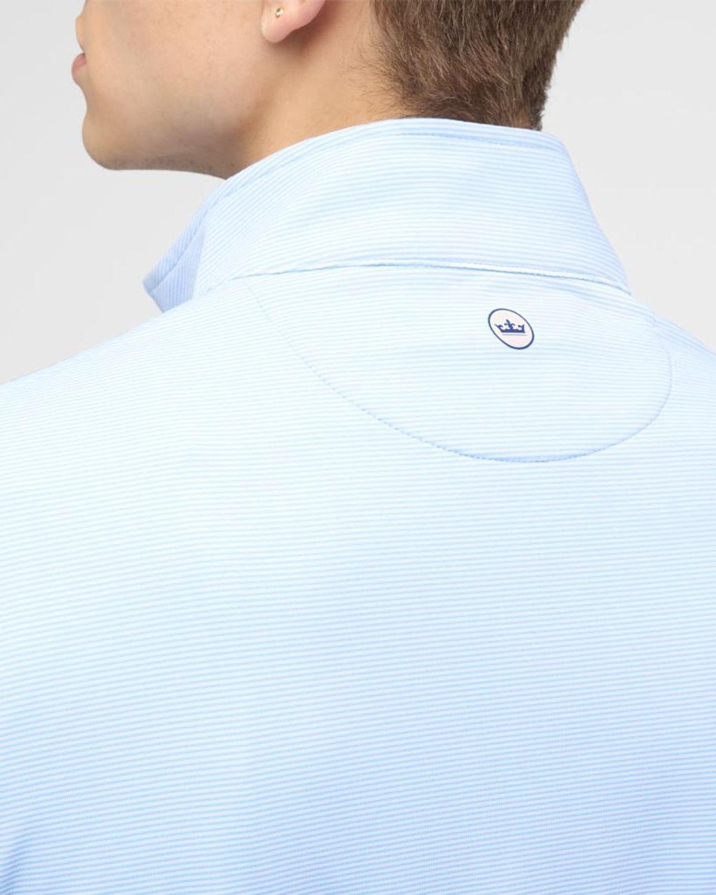 Peter Millar Blue Apos;S Perth Micro-Stripe Half-Zip Sweater for men