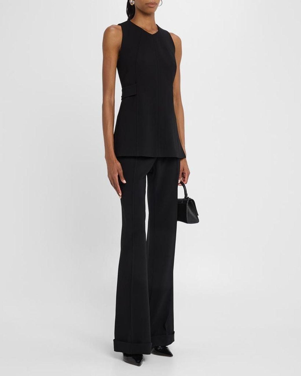 A.L.C. Black Emma Sleeveless Structured Top