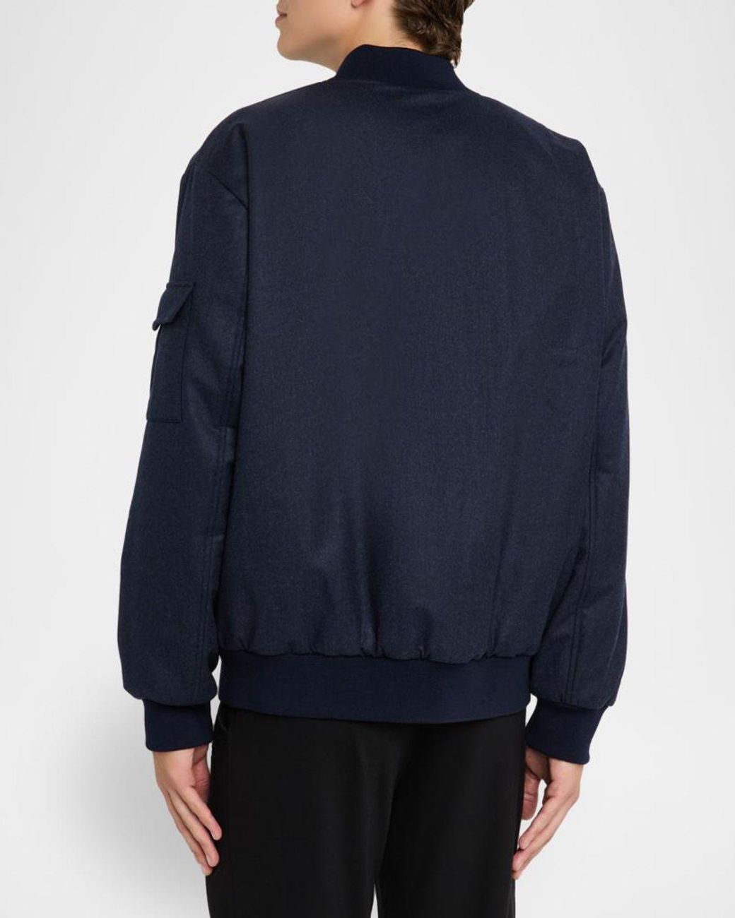 Kiton Blue Apos;S Zip-Front Bomber Jacket for men