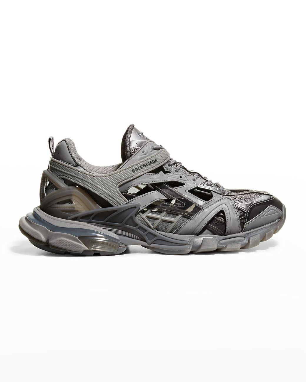 Balenciaga Track 2 Clear Caged Trainer Sneakers in Gray for Men | Lyst