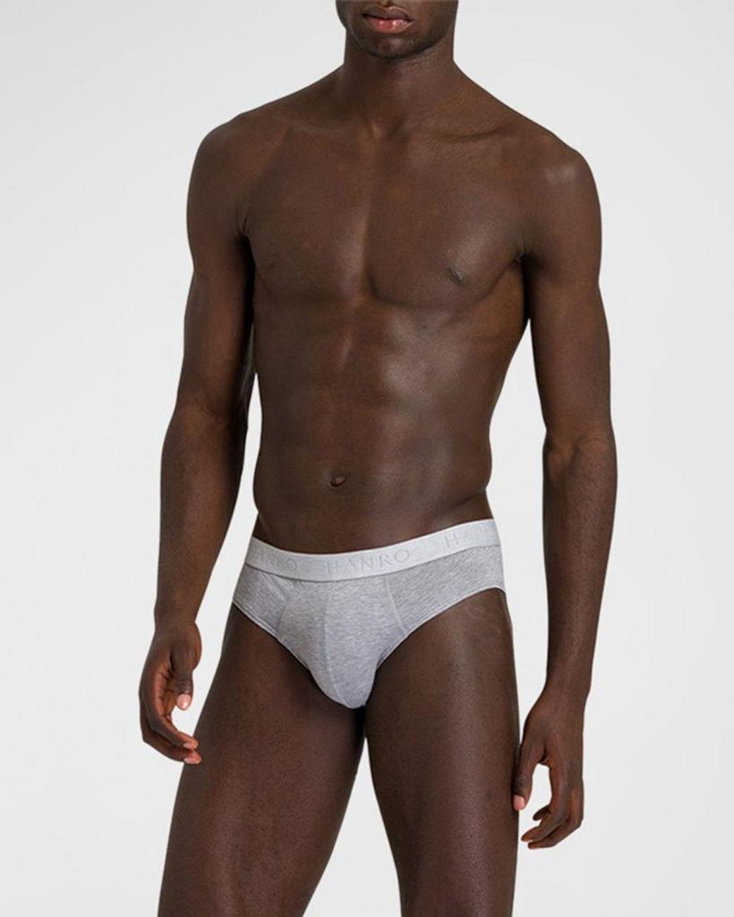 Hanro Blue Cotton Essentials Two-Pack Briefs for men