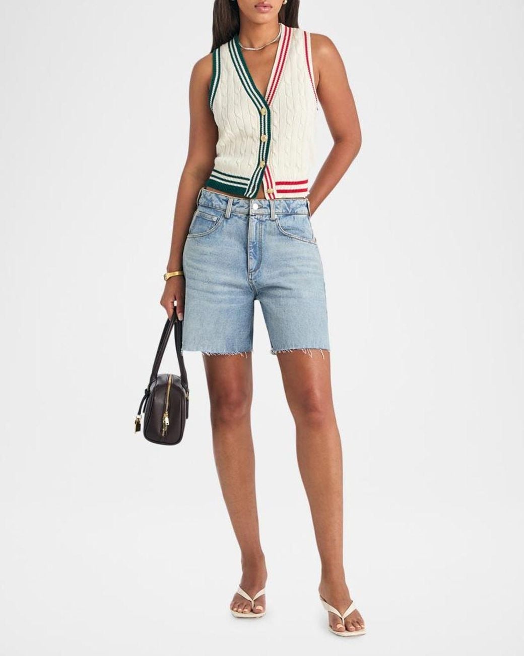 SER.O.YA Multicolor Pearson Cable-Knit Vest