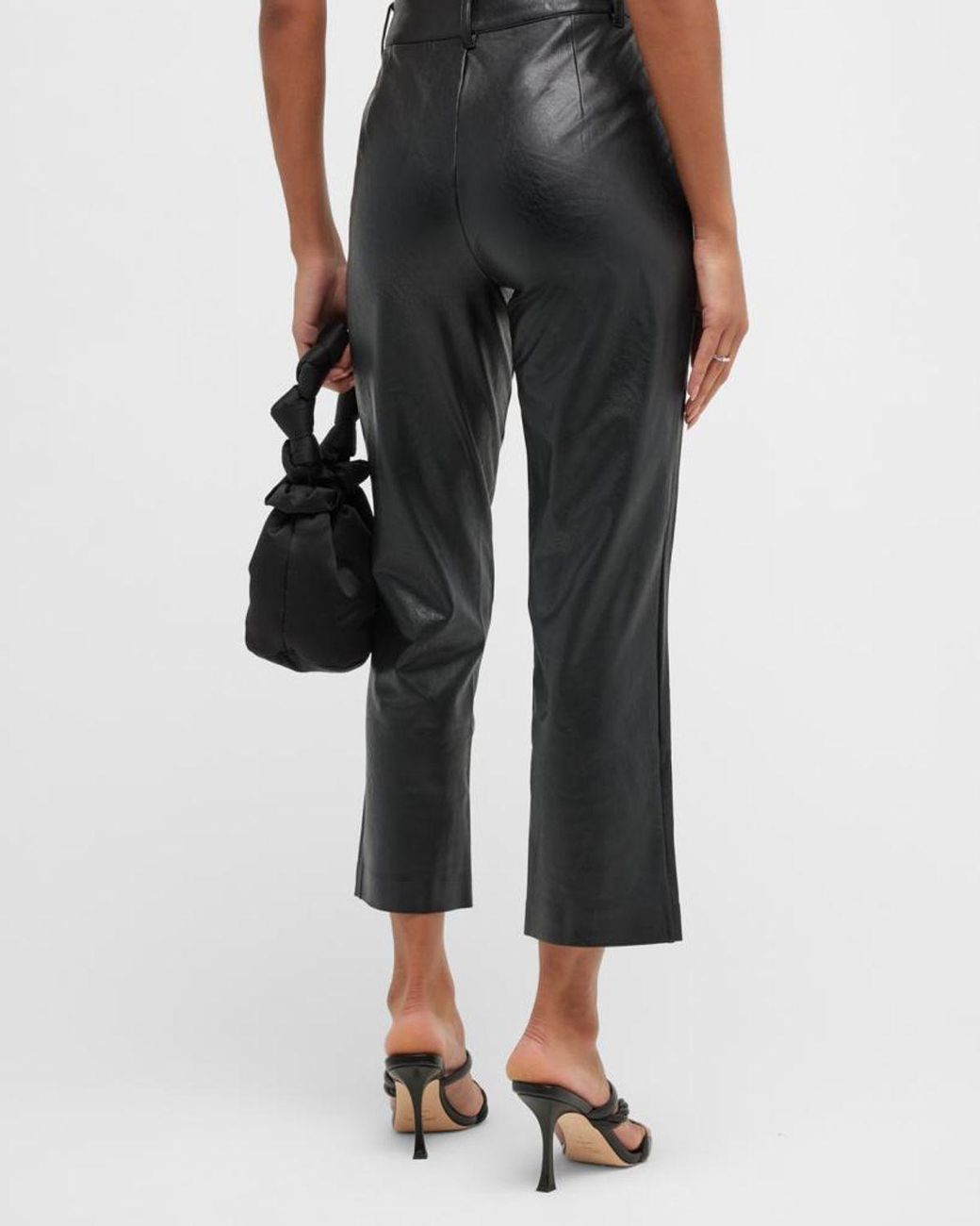Commando Black Faux-Leather Ankle Pants