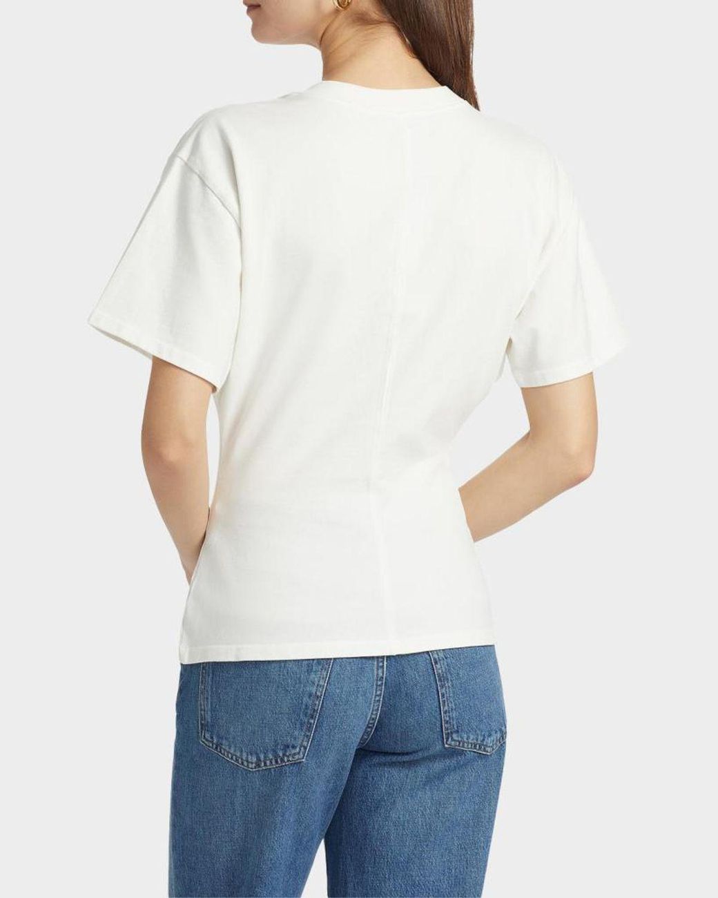 EB DENIM White Eero Cotton Tee