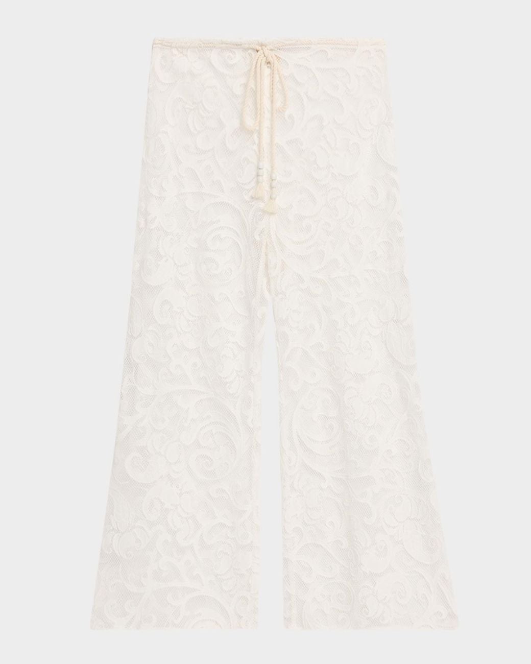 JBQ Natural Andros Embroidered Drawstring Pants