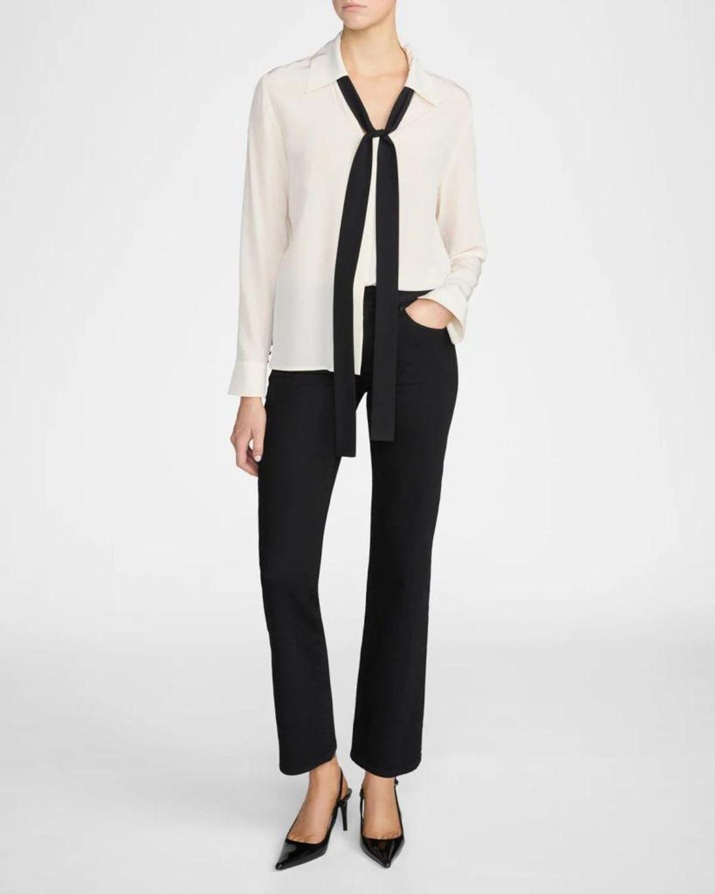 FRAME Black The Cigarette Pants