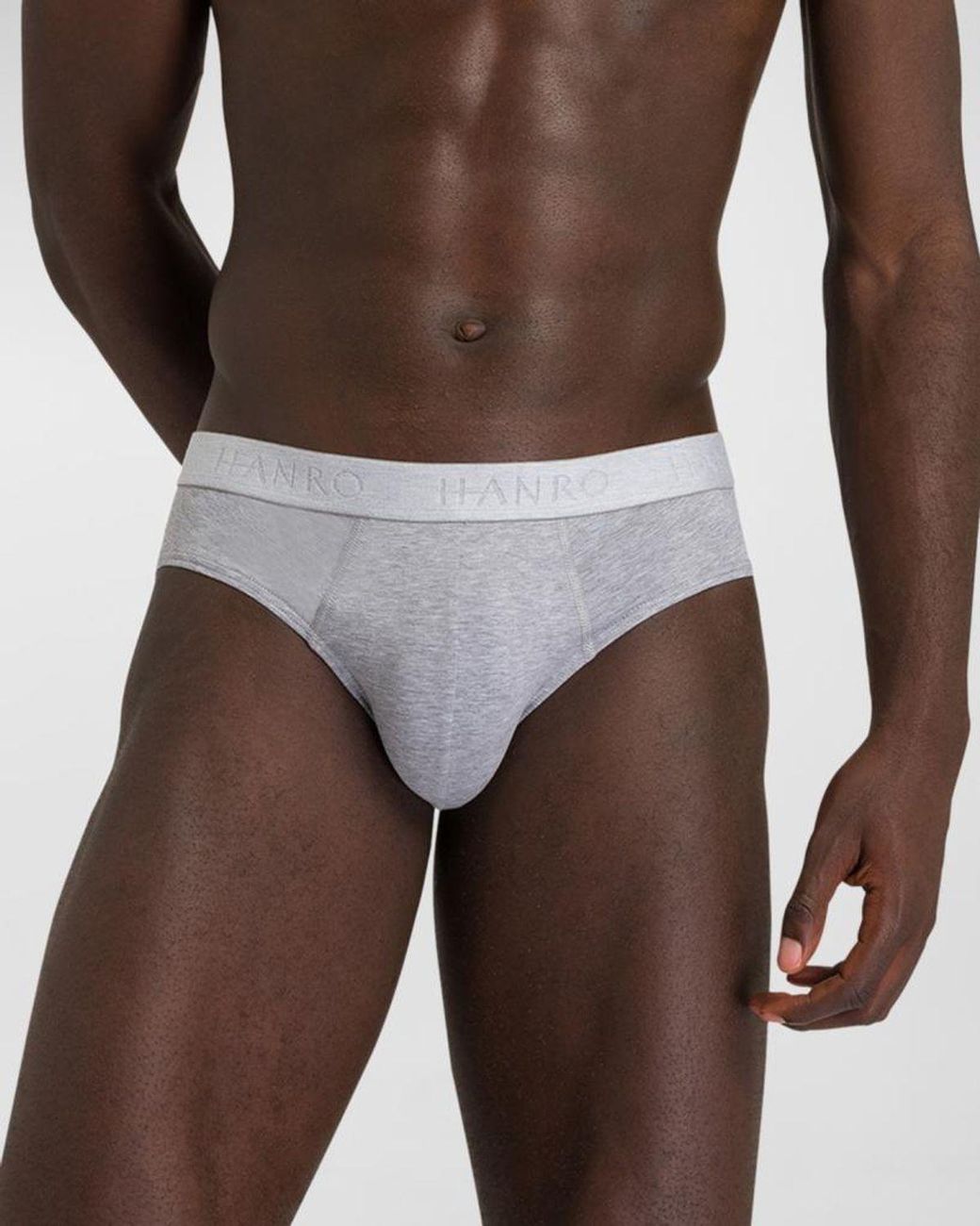 Hanro Blue Cotton Essentials Two-Pack Briefs for men