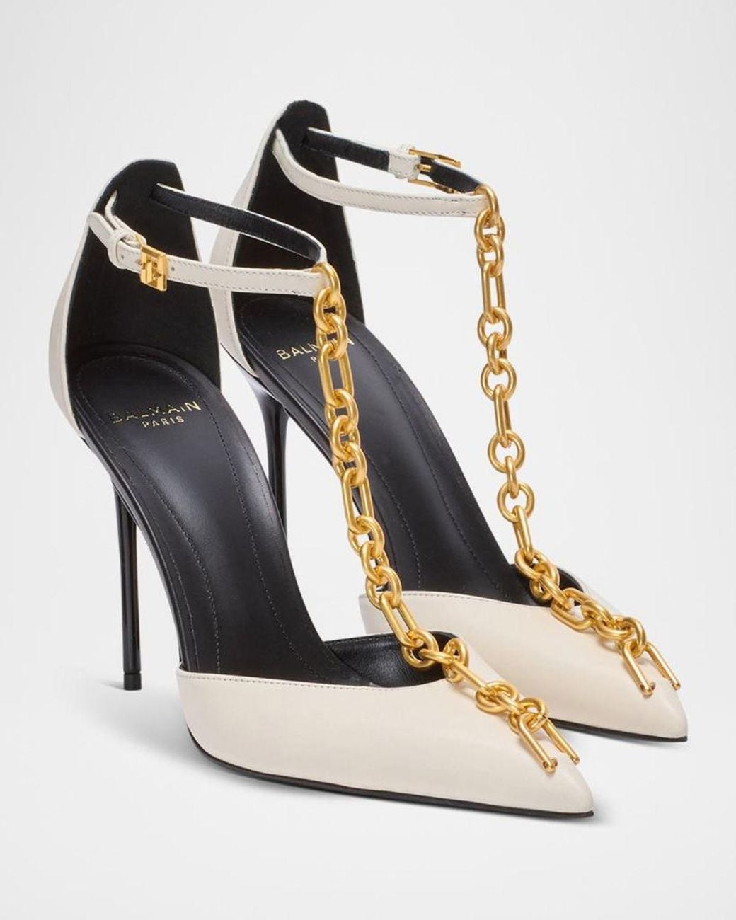 Balmain Multicolor Leather Sync Heeled Mules 95