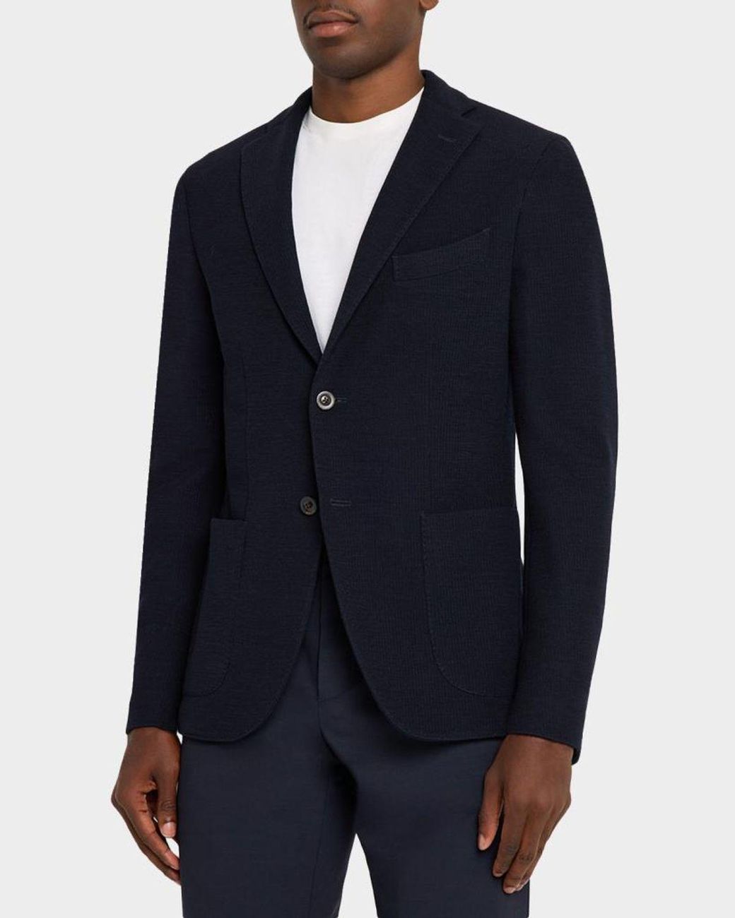 Boglioli Blue Apos;S Wool Pique K Jacket for men