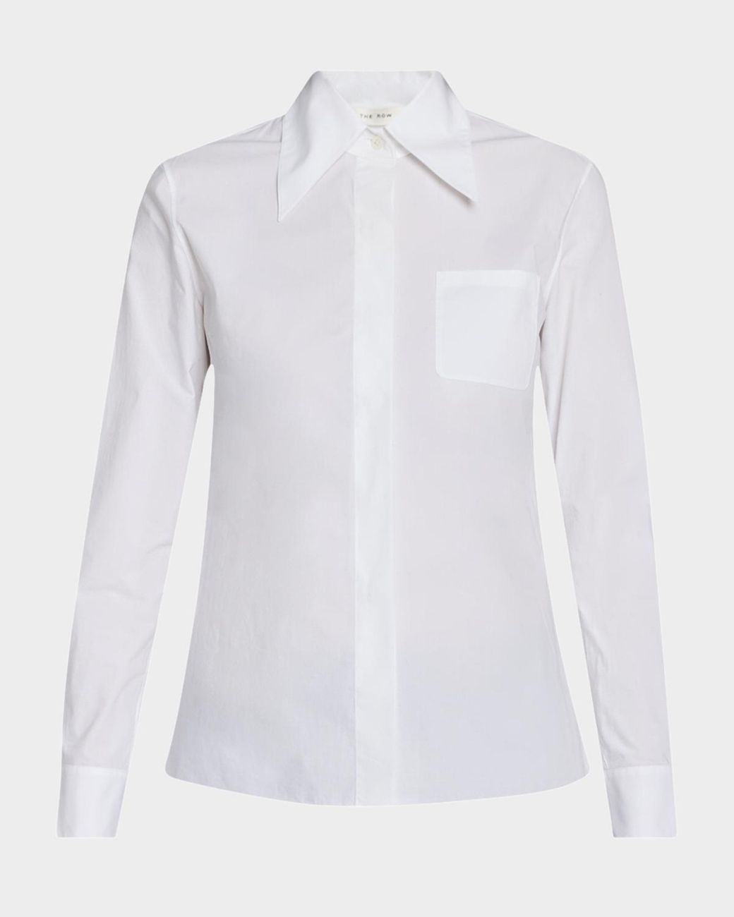 The Row White Maltika Button-Down Shirt