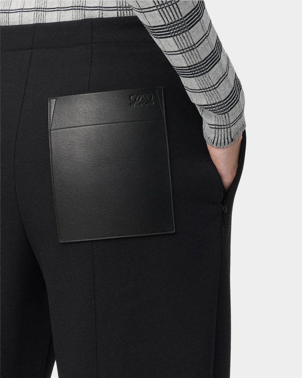Loewe Blue Wool Stirrup Trousers