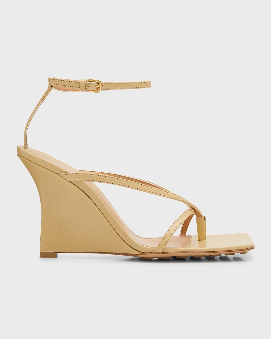 Mango strappy wedge in gold | ASOS