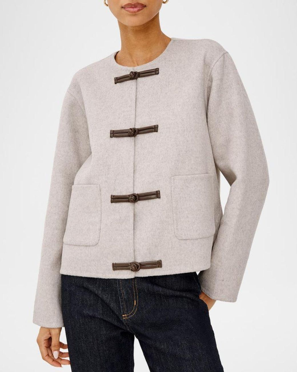 Rails Natural Deidre Drop Shoulder Wool-Blend Jacket