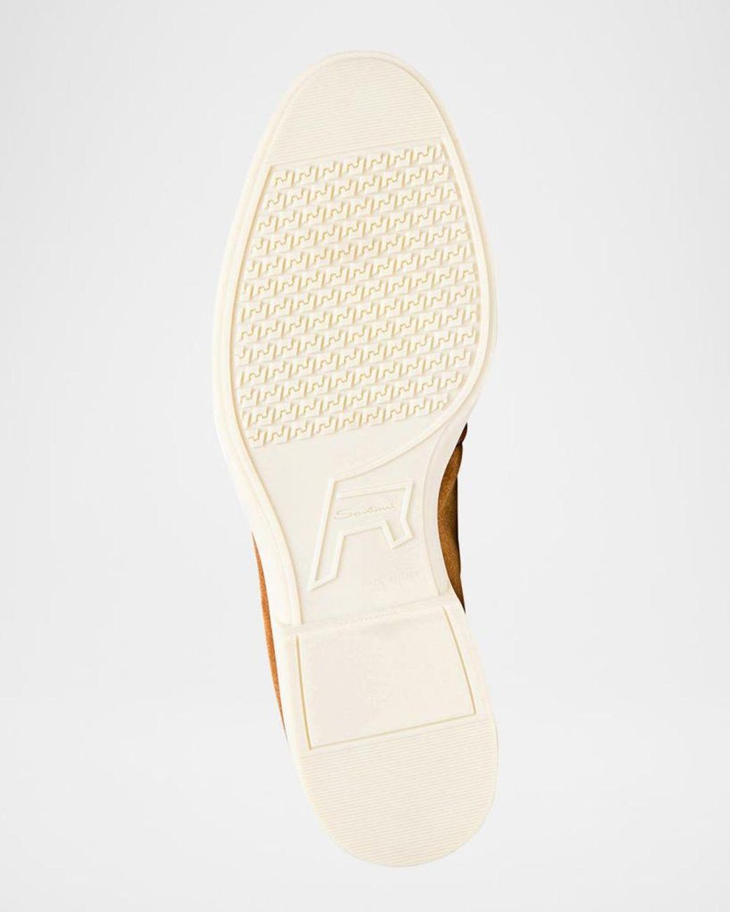 Santoni White Malibu Suede Loafers for men