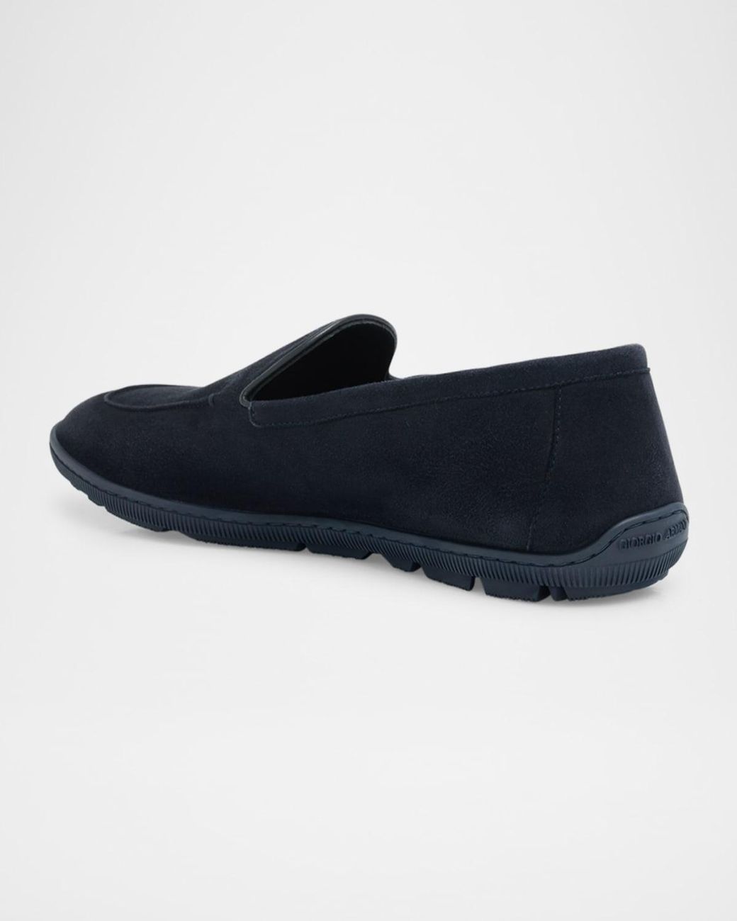 Giorgio Armani Blue Apos;S Suede Sneaker Loafers for men