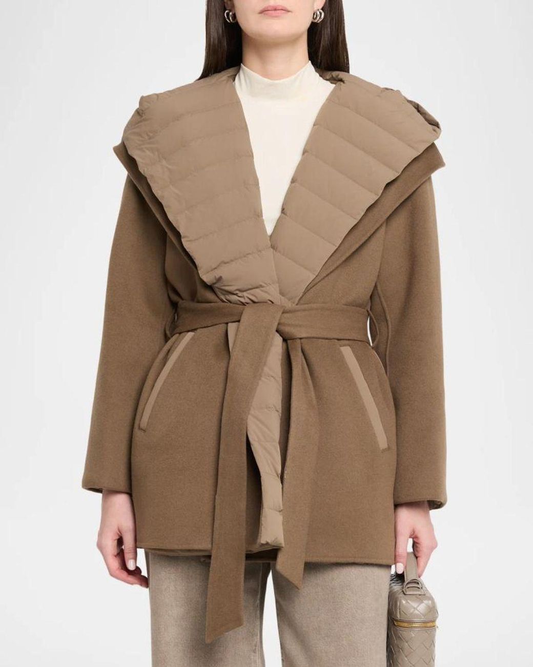 Mackage Brown Bethany Reversible Wool Coat