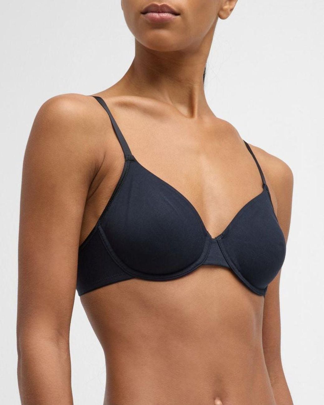Hanro Blue Cotton Sensation Underwire Bra