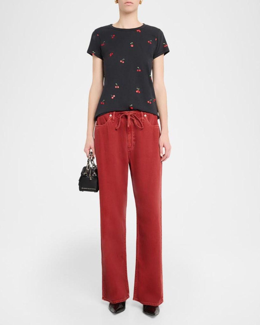 Rag & Bone Red Featherweight Phoebe Drawstring Jeans
