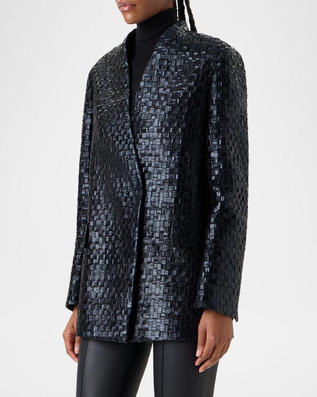 Akris Blue Kepler Techno Braided Jacket