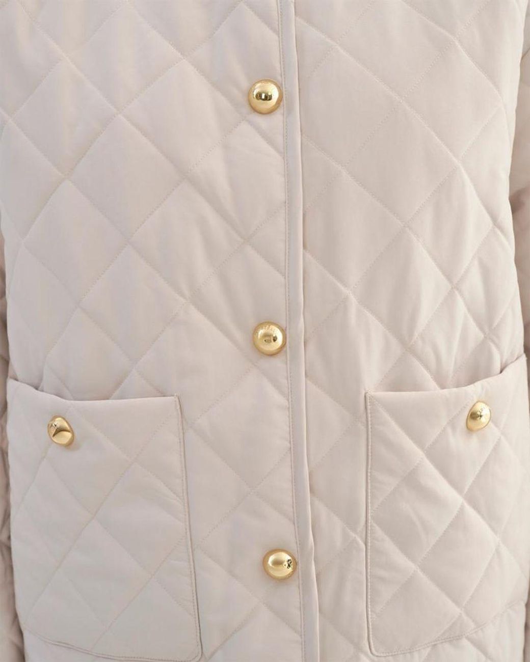 Lamarque Natural Hera Quilted Collarless Jacket