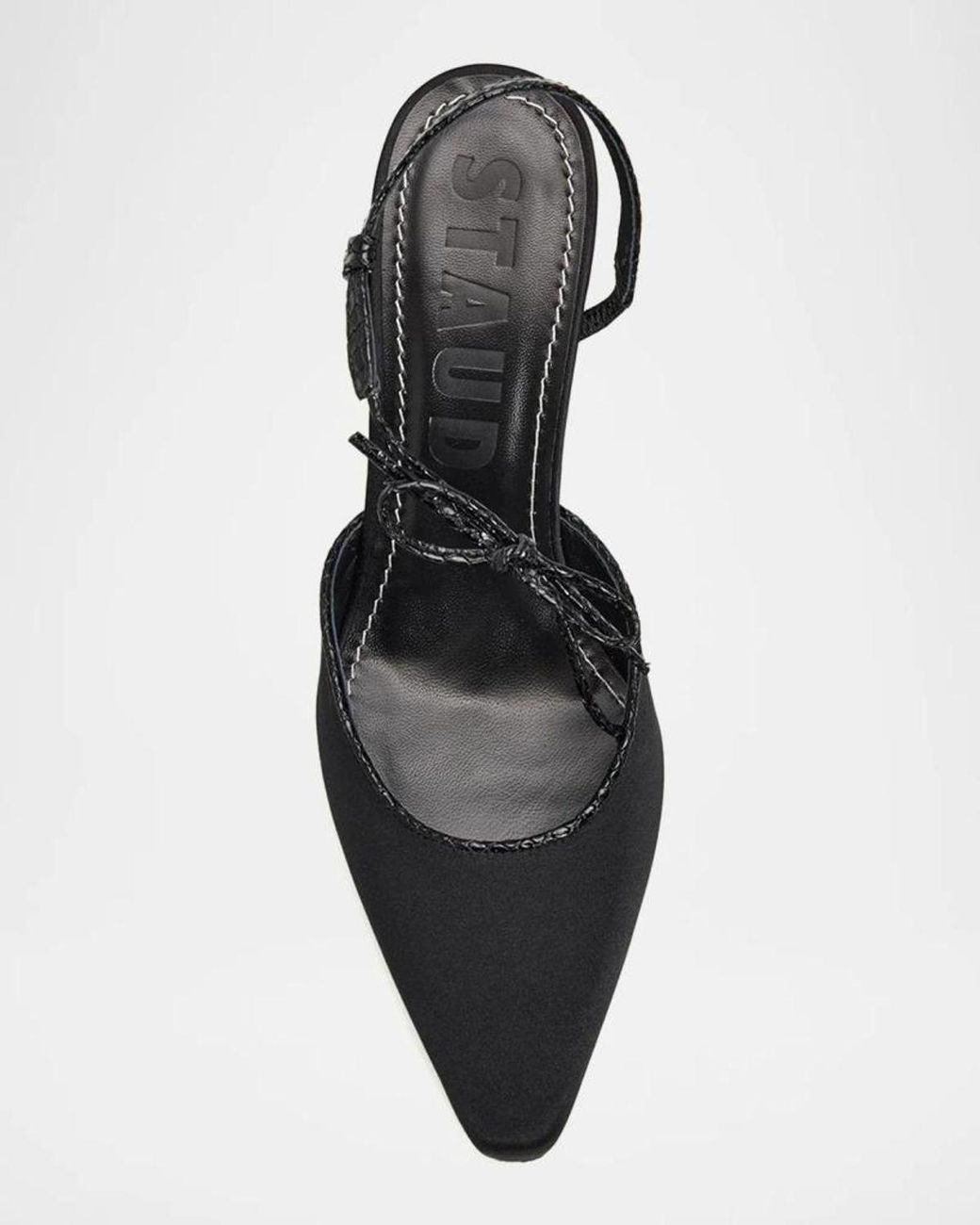 Staud Black Inez Slingback Pumps