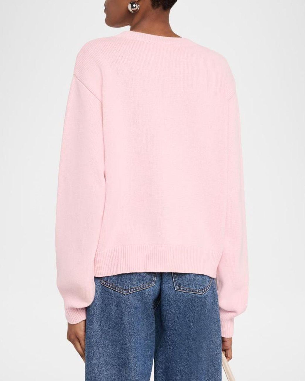 LoveShackFancy Pink Ty Cotton Flag Pullover