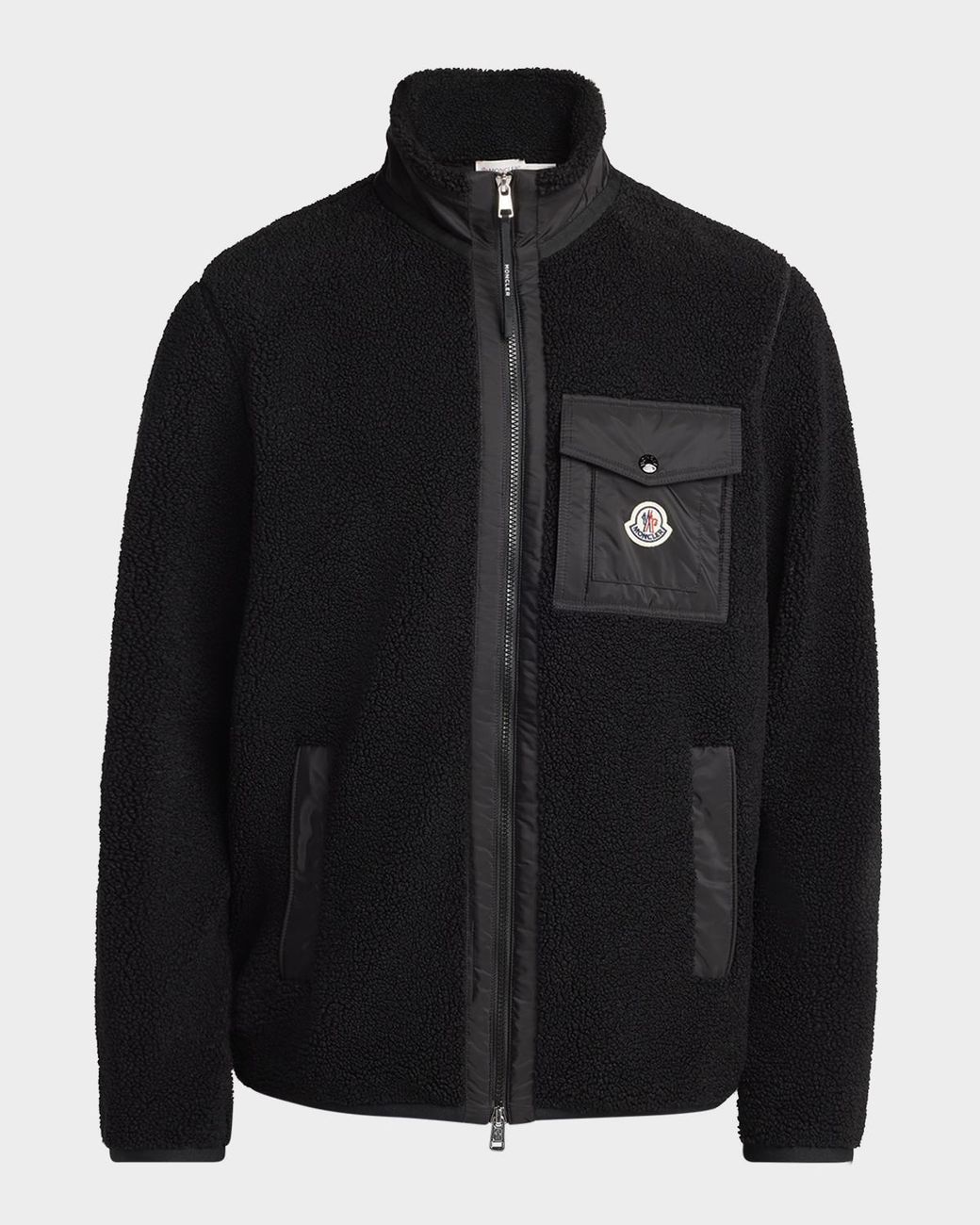 Moncler Black Apos;S Teddy Boucle Full-Zip Jacket for men