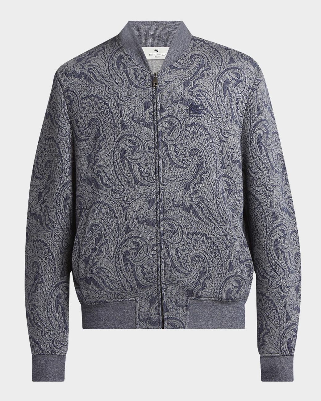 Etro Blue Apos;S Paisley Full-Zip Bomber Jacket for men