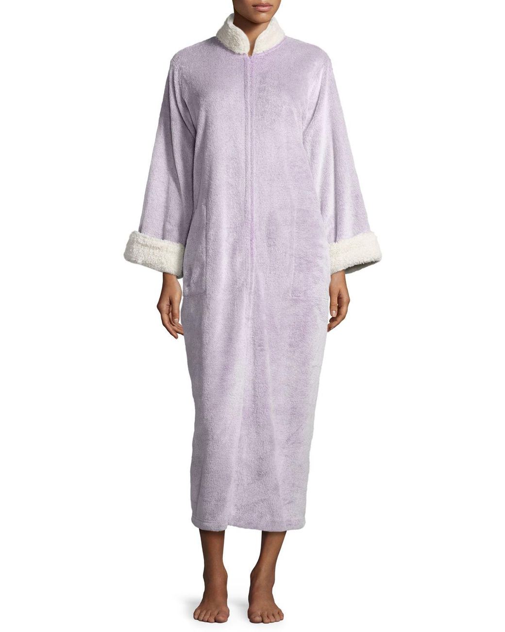 Lyst Natori Fauxfur Zipfront Caftan Save 56