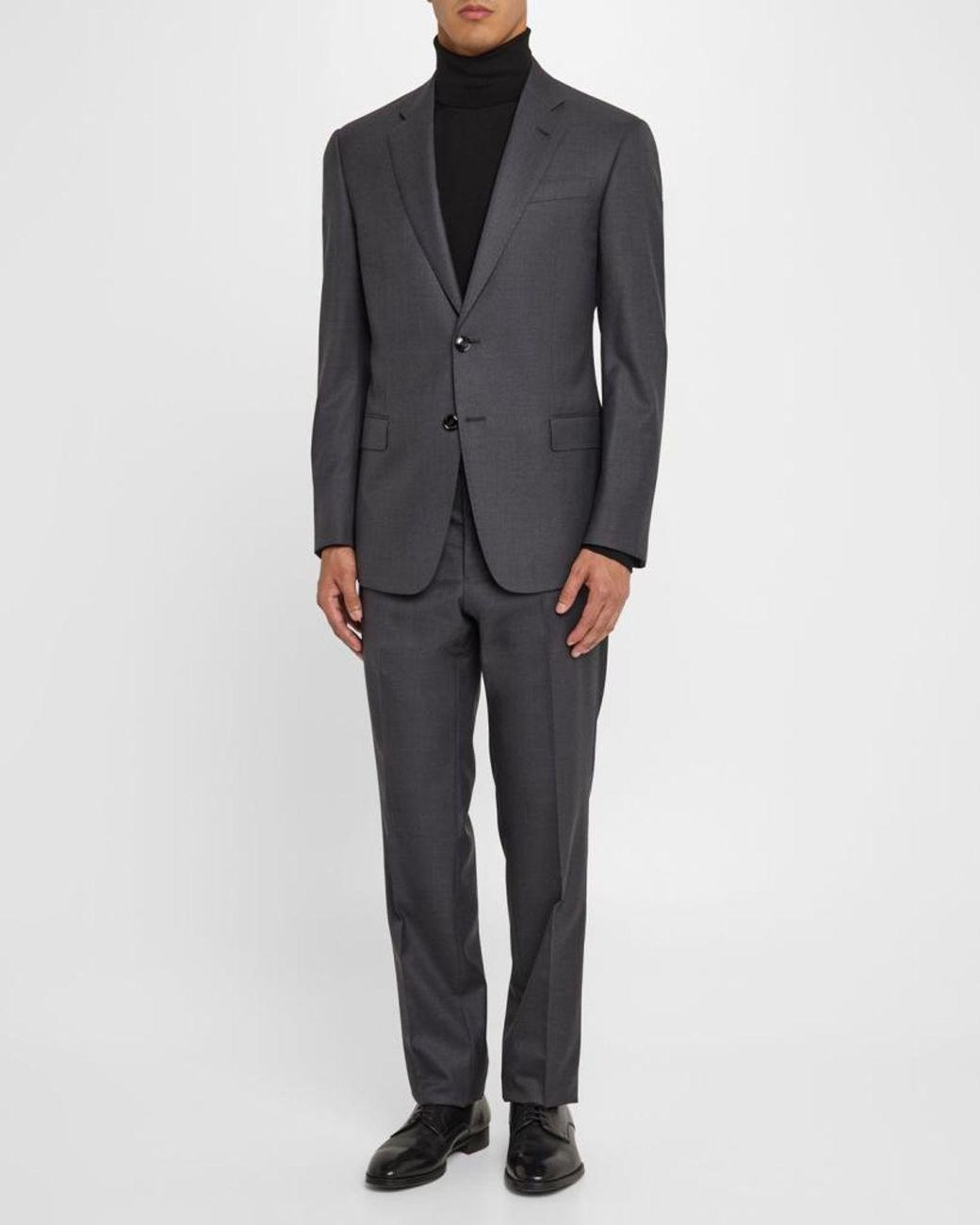 Giorgio Armani Black Mne & Apos;S Basic Wool Two-Piece Suit for men