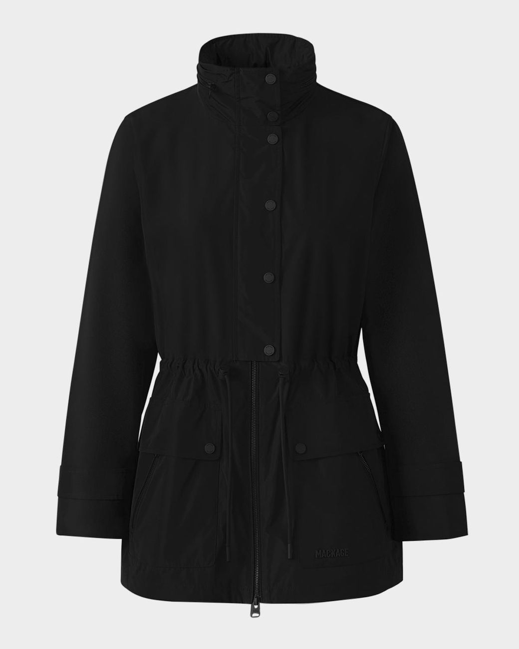Mackage Black Keryn Mid-Length Rain Jacket