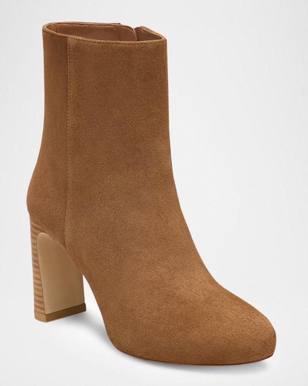 Stuart Weitzman Brown 90Mm Babette Suede Platform Booties
