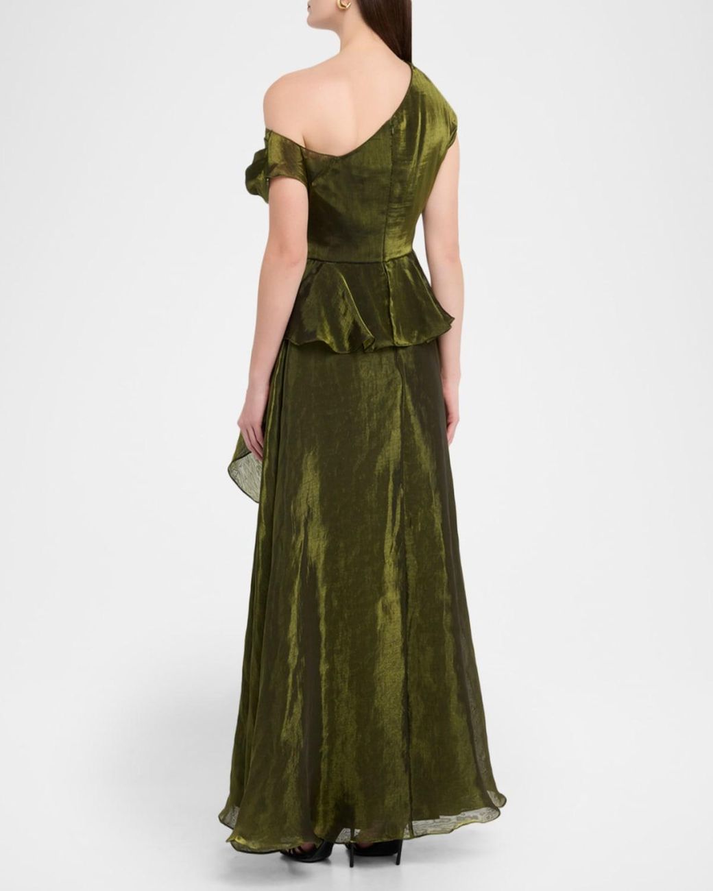 THEIA Avalina Draped Organza Lame Peplum Gown in Green | Lyst THEIA Avalina Draped Organza Lame Peplum Gown in Green | Lyst