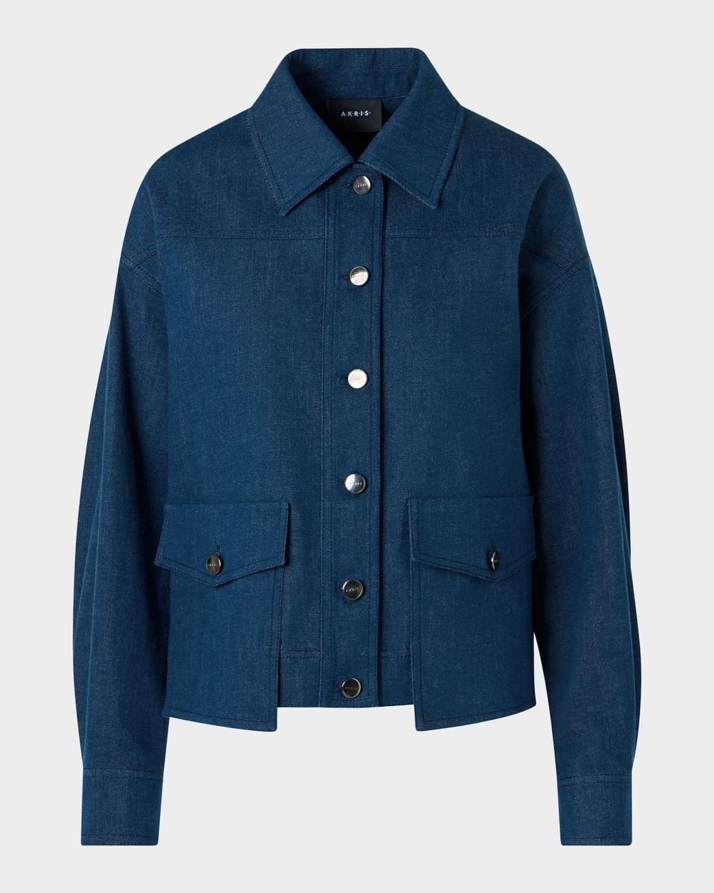 Akris Blue Hilly Stretch Denim Jacket
