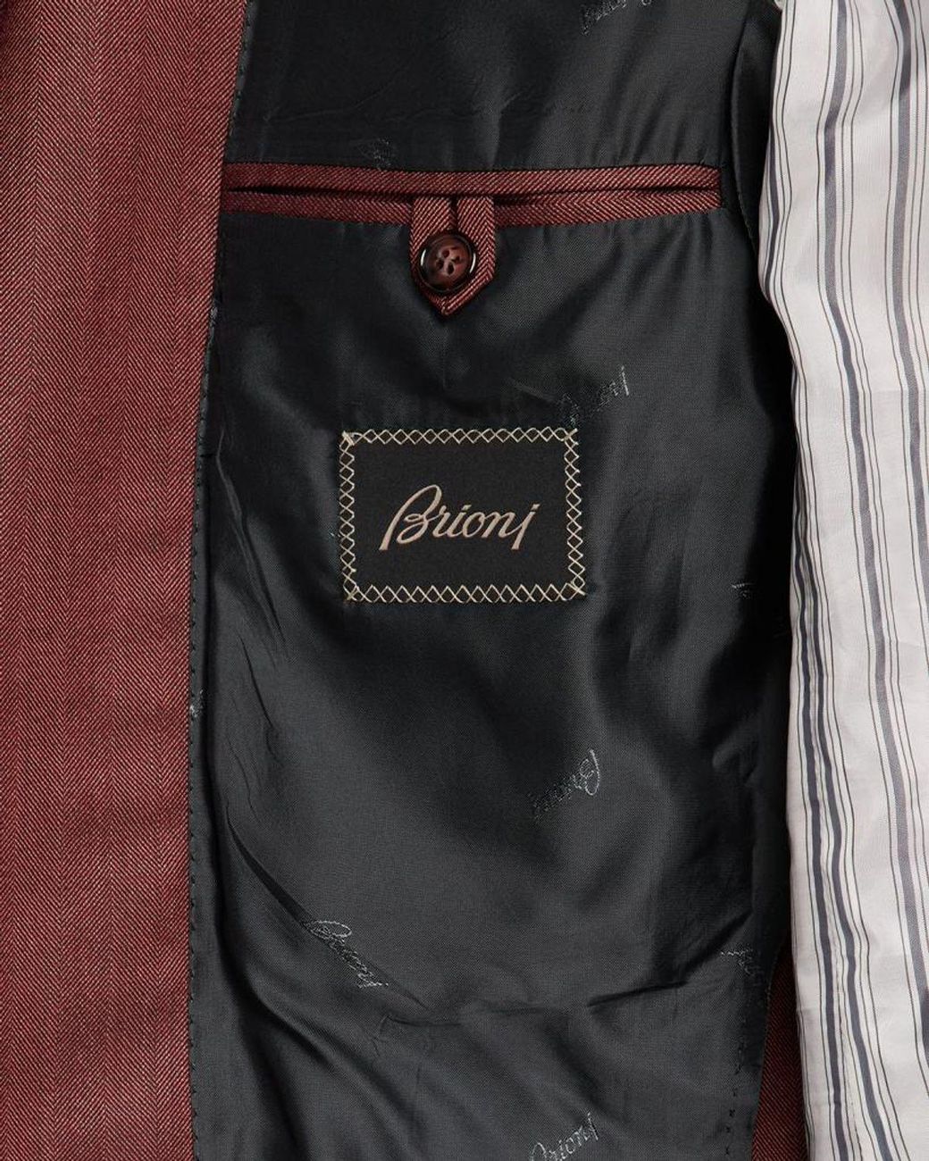 Brioni Red Apos;S Herringbone Single-Breasted Blazer for men