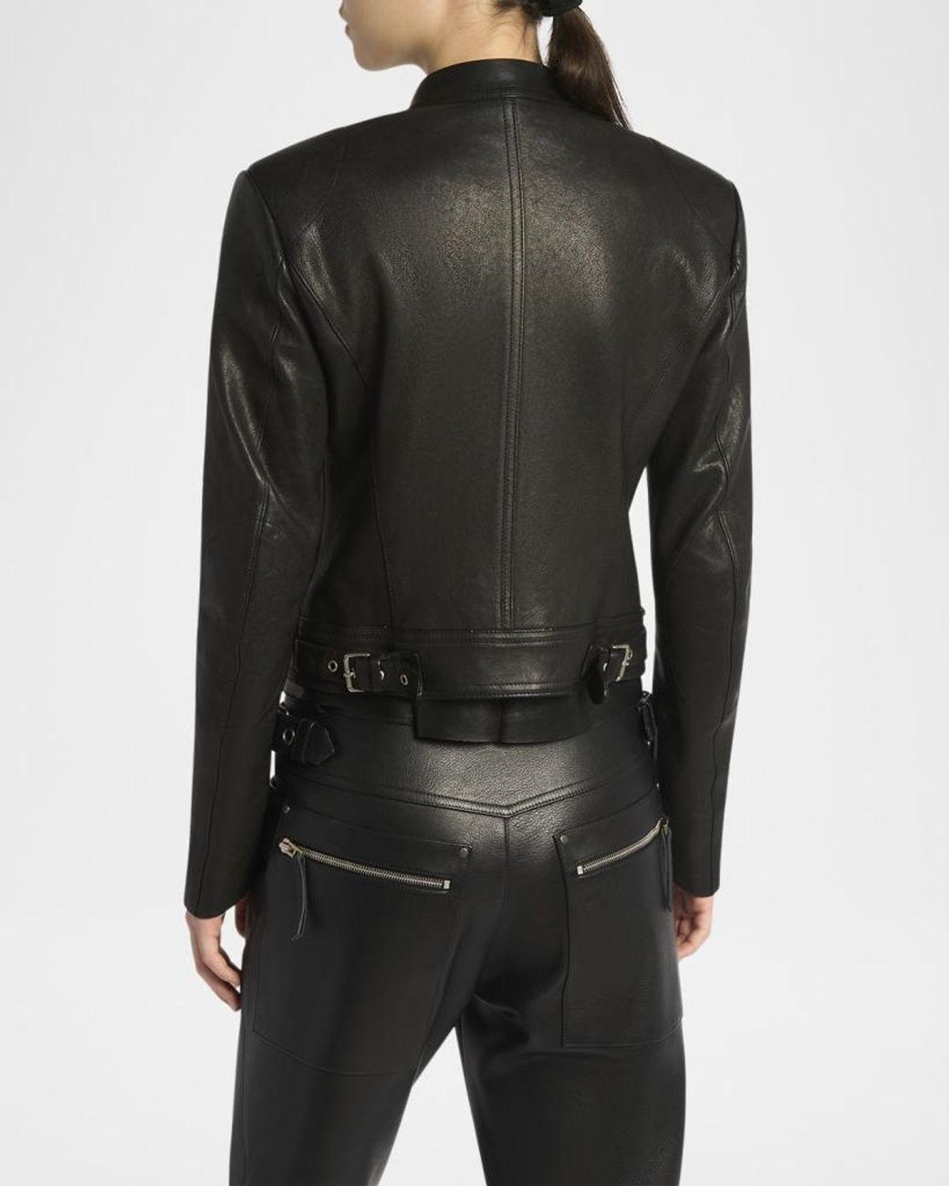 Tom Ford Black Leather Moto Jacket