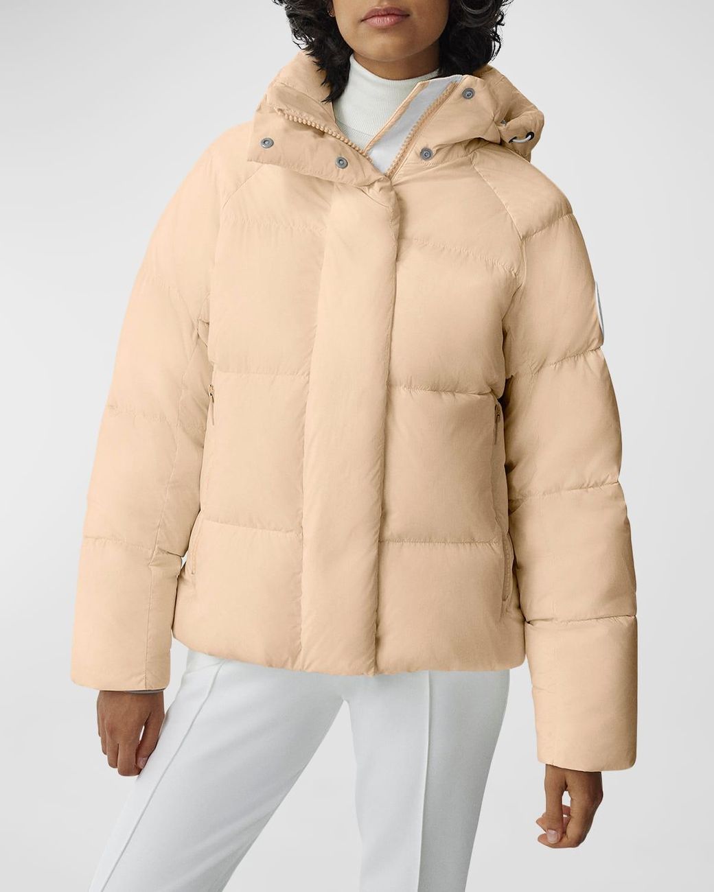 Canada Goose Junction Pastel Parka With Removable Hood In Natural | Lyst