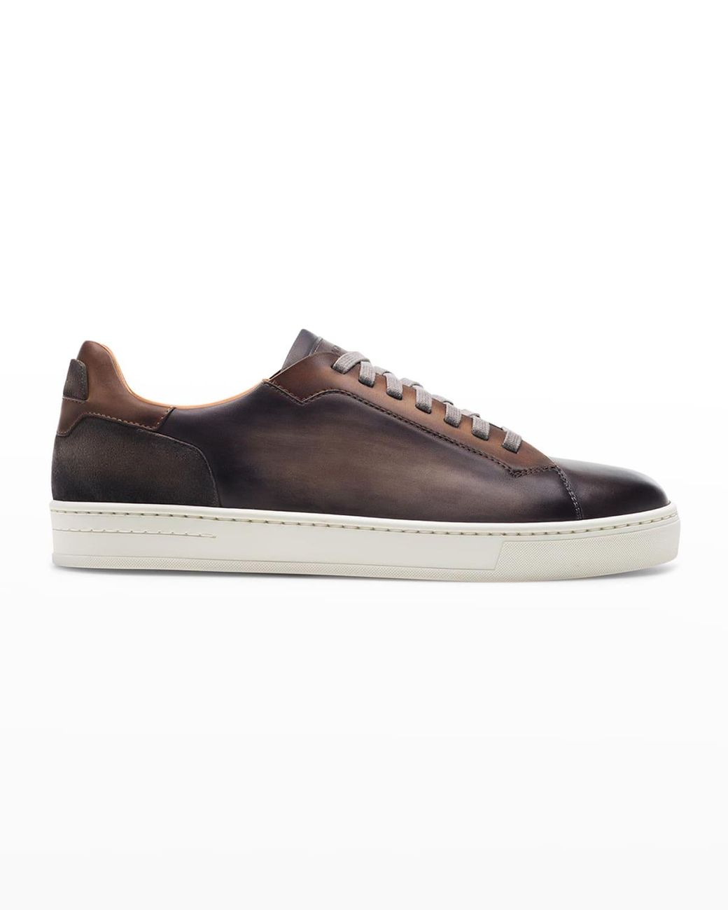 Magnanni Amadeo Cupsole Leather Fashion Sneakers in Brown for Men | Lyst