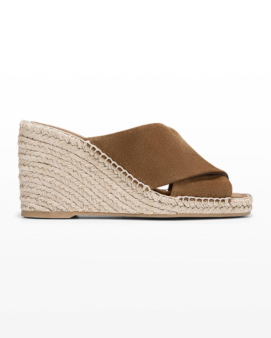 Vince Gaelan Suede Wedge Espadrille Sandals in Brown Lyst
