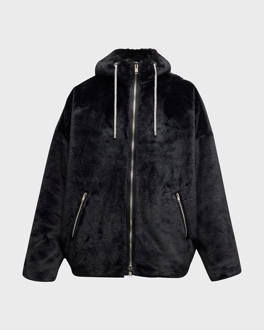 Mastermind Japan Hooded Faux-Fur Jacket in Black for Men | Lyst