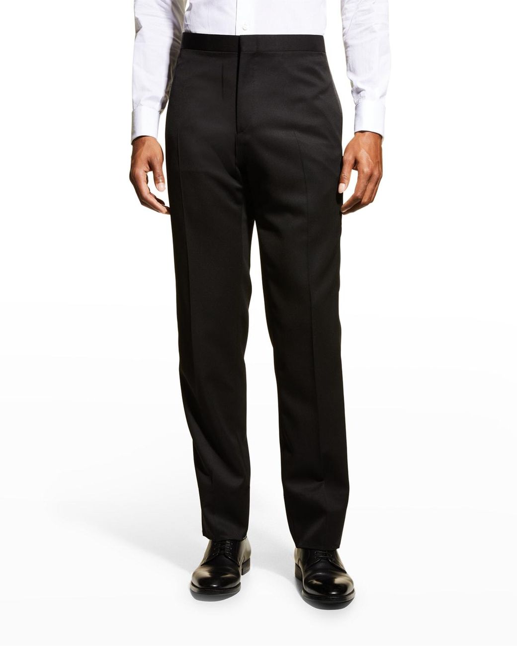 Brioni Wool Tuxedo Pants in Black for Men Lyst