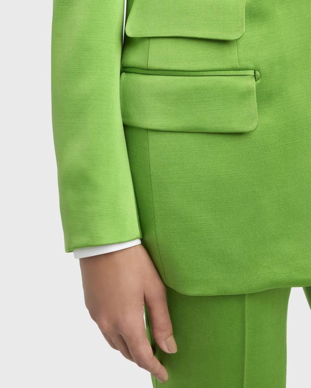 Tom Ford Green Single-Breasted Silk-Wool Blazer Jacket
