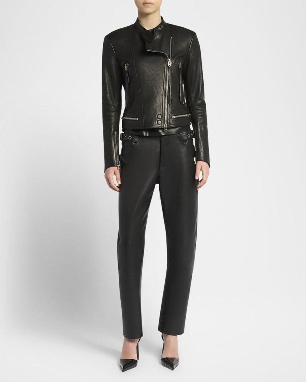 Tom Ford Black Leather Moto Jacket