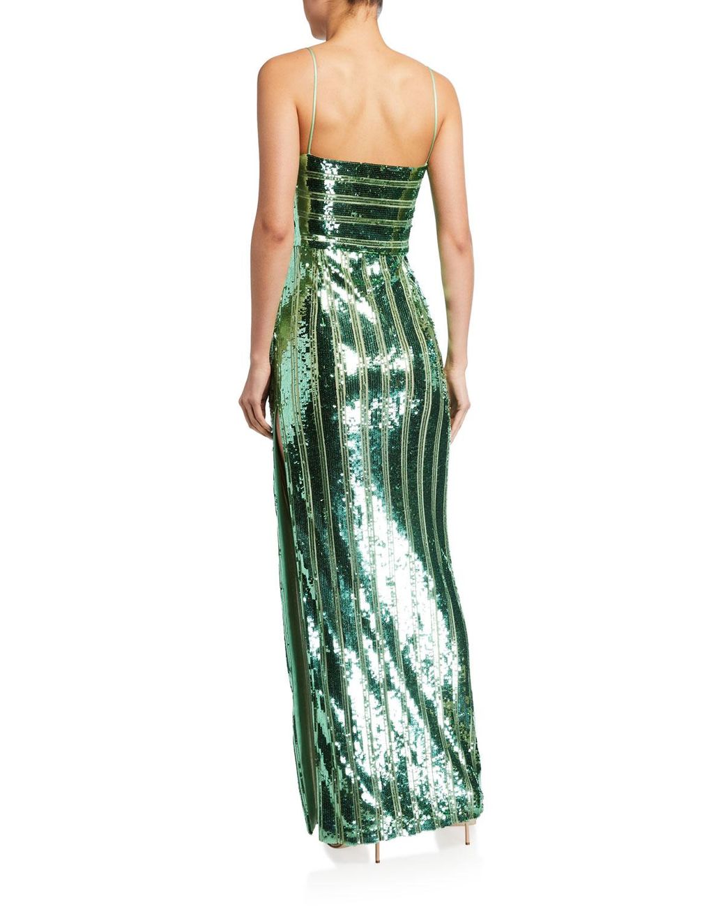 Galvan London Stargaze Bandeau Dress in Green | Lyst