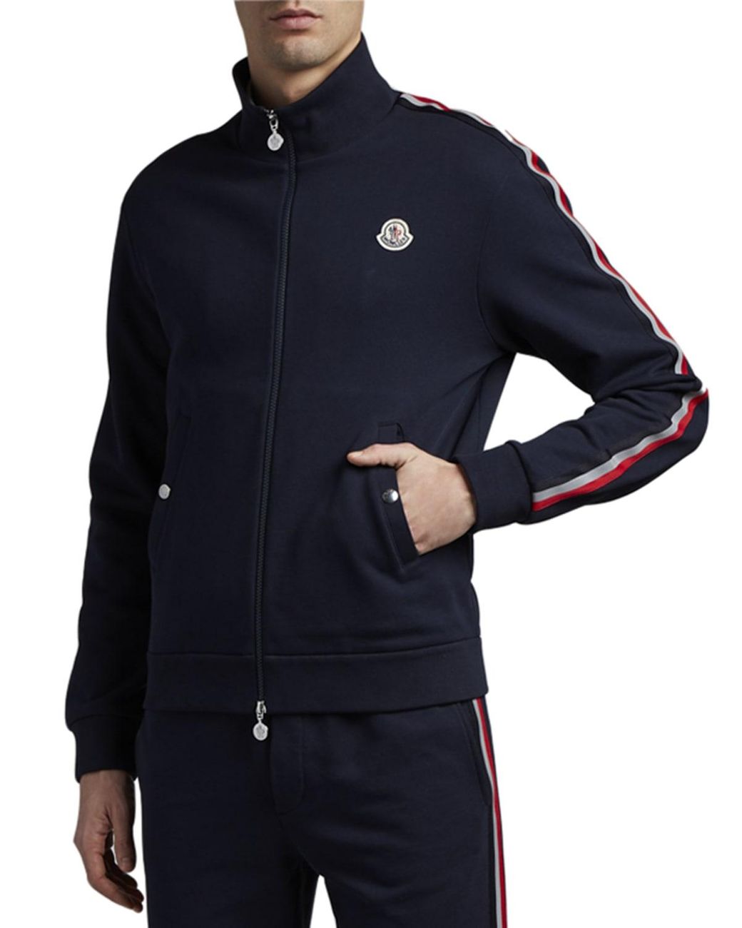 Moncler Tricolor Track Jacket in Blue for Men | Lyst