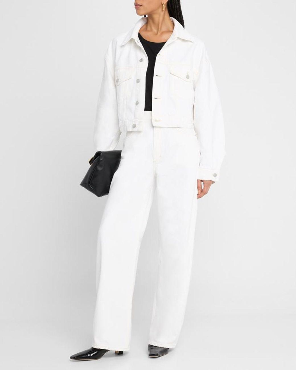 Agolde White Palmer Denim Jacket