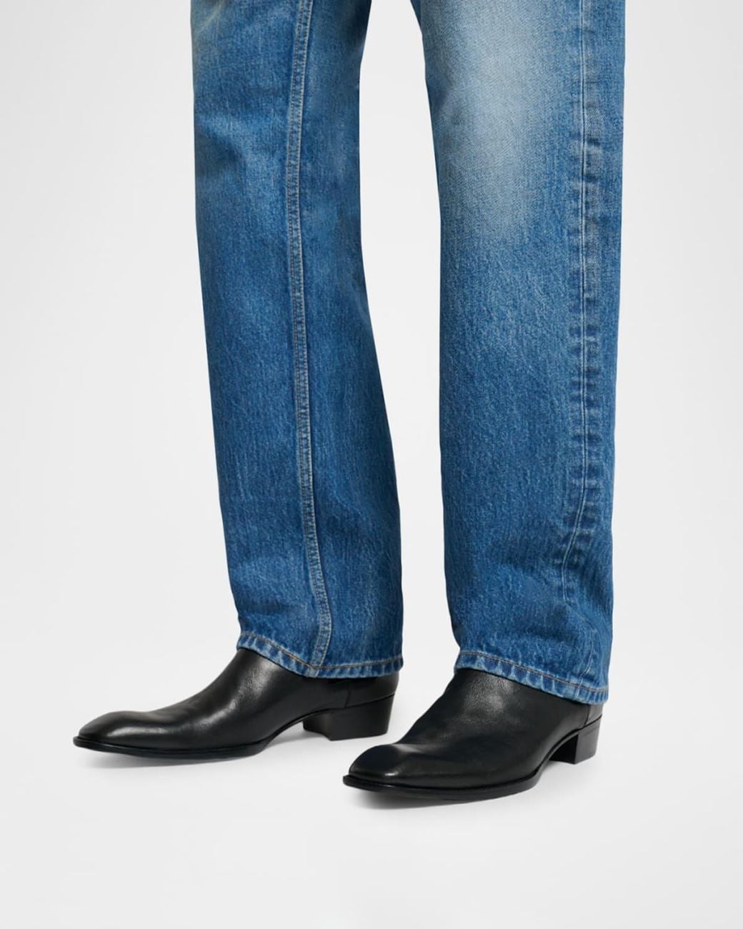 Saint Laurent Black Apos;S Stanton Leather Chelsea Boots for men