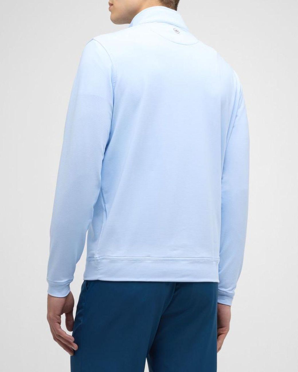 Peter Millar Blue Apos;S Perth Micro-Stripe Half-Zip Sweater for men